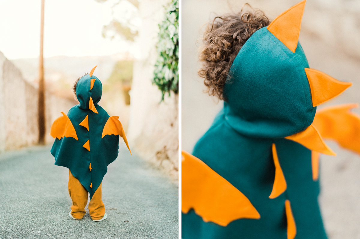 Kostuum met drakencape