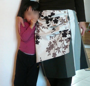 Asymmetrische geplooide rok