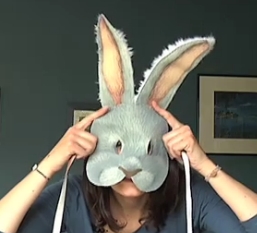 Textiel konijnenmasker
