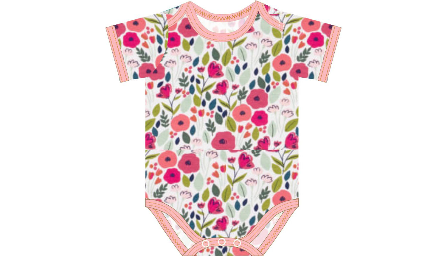 Baby body met korte mouwen