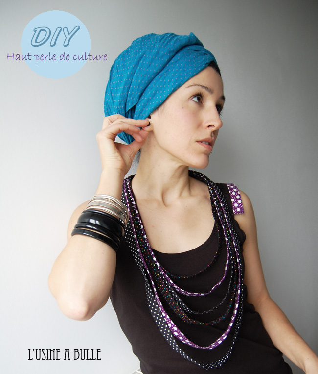 Custo top: stoffen ketting