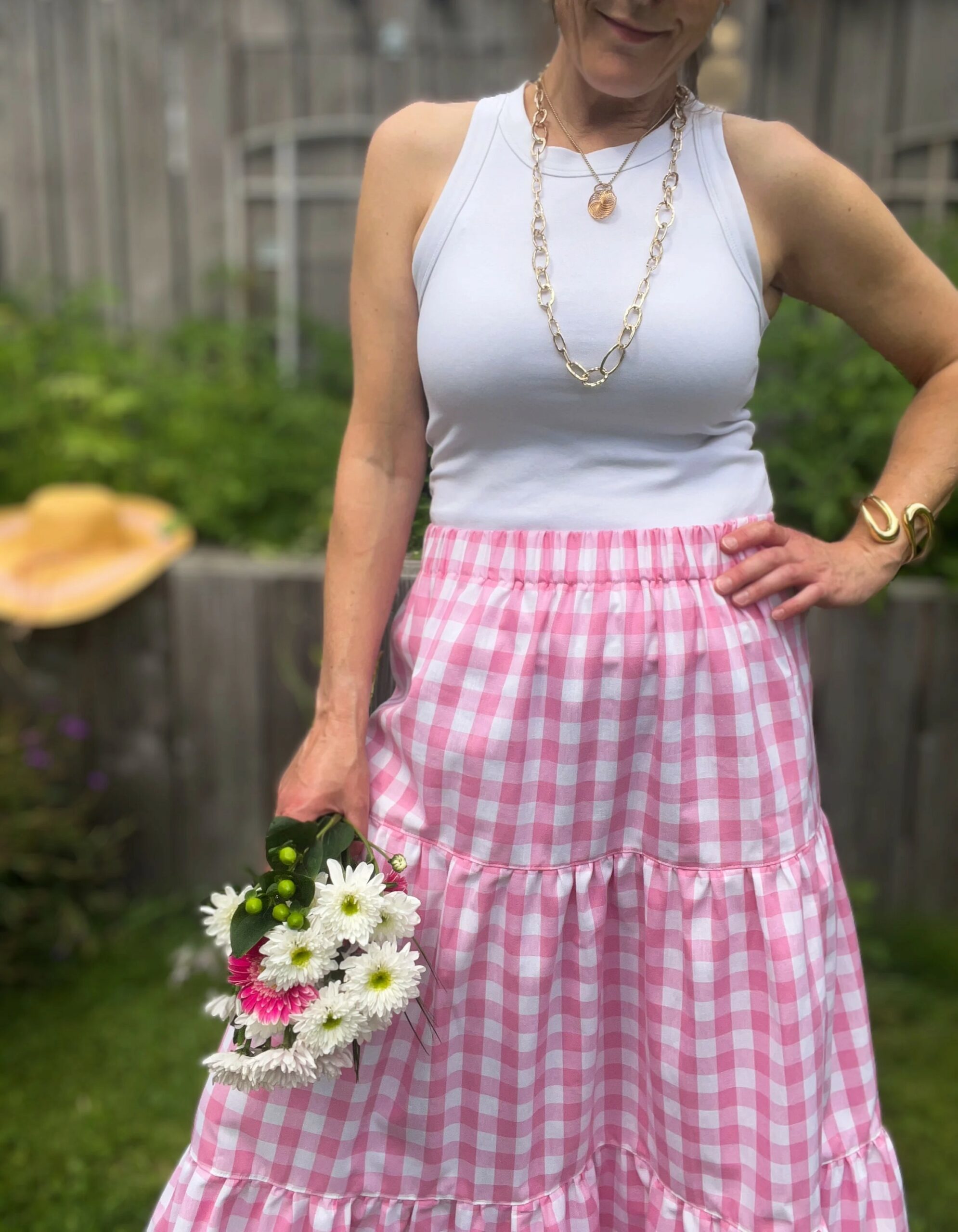 Rok met ruches, elastische taille
