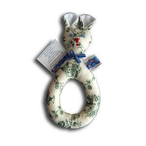 Jouy canvas teddybeer rammelaar