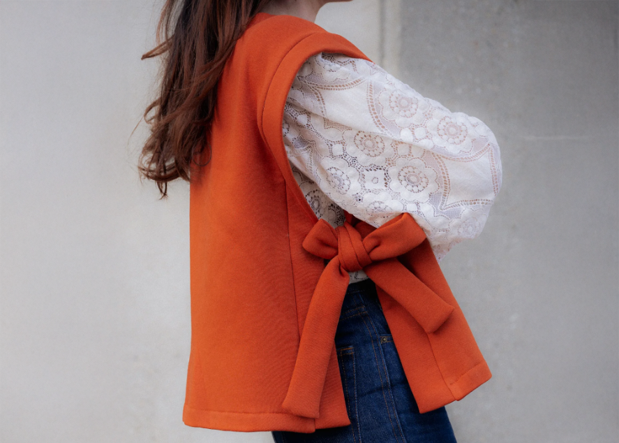 Geknoopte pullover-tuniek